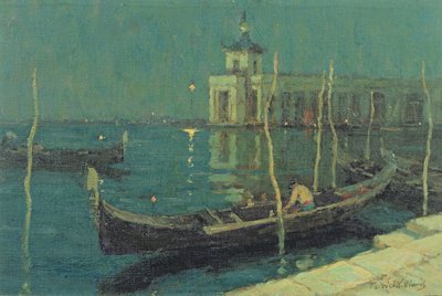 Die Dogana bei Nacht, Venedig von Terrick Williams